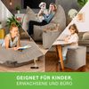 Green Bean® 2er Set XXL Sitzsack inkl. Poufmit mit EPS-Perlen - Riesensitzsack 140x180 Liege-Kissen Bean-Bag - Hellgrau Bild 3