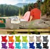 Green Bean® 2er Set XXL Sitzsack inkl. Poufmit mit EPS-Perlen - Riesensitzsack 140x180 Liege-Kissen Bean-Bag - Hellgrau Bild 2
