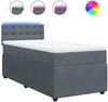 vidaXL Boxspringbett mit Matratze Dunkelgrau 90x200 cm Samt 3289939 Bild 2