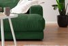 KAWOLA Big Sofa MADELINE mit Holztablett natur für Armlehne Cord smaragd 85 x 170 x 290 cm Bild 5