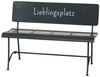 Levandeo® Gartenbank Gartenbank Metall Schwarz L115cm Lieblingsplatz Sitzbank Outdoor Metal Bild 2