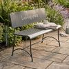 Levandeo® Gartenbank Gartenbank Metall Schwarz L115cm Lieblingsplatz Sitzbank Outdoor Metal Bild 3
