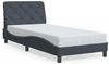 vidaXL Bettgestell mit LED ohne Matratze Dunkelgrau 90x190 cm Samt 3213826 Bild 5