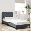 vidaXL Bettgestell mit LED ohne Matratze Dunkelgrau 90x190 cm Samt 3213826 Bild 4