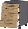 Germania GW-PROFI 3.0 Rollcontainer 4251, Graphit/Grandson-Eiche-Nb, 42 x 61 x 49 cm (BxHxT) Bild 3