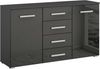 rauch Schubkastenkommode Sideboard Kommode Kombikommode KOLUNA mit Hochglanzfront (Breite 120 cm), vier große Schubladen, mit insgesamt 4 Einlegeböden MADE IN GERMANY Bild 4
