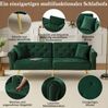 2-Sitzer Schlafsofa Samt Antik Grün, 173x75x70 cm, verstellbare Rückenlehne Bild 5