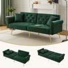2-Sitzer Schlafsofa Samt Antik Grün, 173x75x70 cm, verstellbare Rückenlehne Bild 4