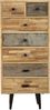 Kommode KJELL - Teak Braun 112x35x50cm | Schrank Schlafzimmer Sideboard Bild 2