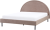 Bett mit Lattenrost Bouclé MARGUT 160 x 200 cm Taupe Bild 4