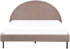 Bett mit Lattenrost Bouclé MARGUT 160 x 200 cm Taupe Bild 5