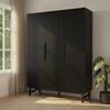 HOME DELUXE Kleiderschrank NYLA Schwarz - 150 x 200 cm Bild 1