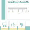 ZMH Deckenleuchte 5 Spots Weiß: Metall Deckenlampe GU10 Innen Schwenkbar Strahler für Küche Büro Wohnzimmer Schlafzimmer, Ohne Leuchtmittel Bild 3