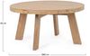 Beistelltisch Ravilo aus recyceltem Teakholz, rund, skandinavischer Stil, natur, Ø 80 cm Bild 3