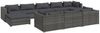 vidaXL 10-tlg. Garten-Lounge-Set mit Kissen Grau Poly Rattan 3102045 Bild 2