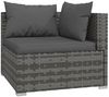 vidaXL 10-tlg. Garten-Lounge-Set mit Kissen Grau Poly Rattan 3102045 Bild 5