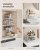 Küchen-Organizer, Küchenregal, Ordnungssystem, 2 Ebenen, stapelbar, erweiterbar, mit Metallkörben, für Küche, Badezimmer, weiß Bild 4
