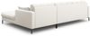 Micadoni Ecksofa Mamaia 5-Sitzer Rechts Strukturierter Stoff Neve Helles Beige schwarze Beine Bild 4