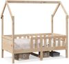 vidaXL Kinderbett Hausbett 80x160 cm Massivholz Kiefer 850710 Bild 2