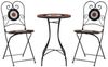 vidaXL Mosaik-Bistro-Set Terrakottarot und Weiß Eisen und Keramik 3216355 Bild 2