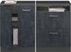 Küchenschrank für Dachschrägen R-Line Schwarz Beton 120 cm 2er Set Schrankkorpuss 60 cm Tiefe Vicco Bild 5