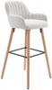 Vente-unique - ELEANA Barhocker Stoff Beige - B 52 cm x H 98 cm x L 47 cm Bild 3