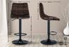 Barhocker DUBAI - Braun, Samt, Schwarz Barhocker mit Lehne Barstuhl Tresenhocker Tresenstuhl Kneipenhocker Kneipenstuhl Bild 5