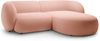 Micadoni Ecksofa Kate 2-Sitzer Rechts Samt Rosa Bild 2