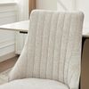 Esszimmerstühle, Chenille mit hoher Rückenlehne & goldfarbenem Metallgestell, Set aus 2, Beige Bild 5