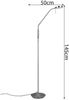 423310107 Stehleuchte MONZA Nickel matt 12W LED. Höhe ca. 145 cm Bild 4