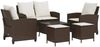 vidaXL 6-tlg. Garten-Sofagarnitur mit Kissen Braun Poly Rattan 3324578 Bild 2