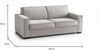 Dmora 2-Sitzer Schlafsofa Alano, Wohnzimmersofa mit drehbarer Öffnung, gepolsterter Stoff, Standardarmlehnen, 100 % Made in Italy, 180 x 95 x 90 cm, Grau Bild 3