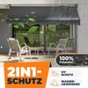 KESSER® Klemmmarkise mit Handkurbel Balkon, Balkonmarkise ohne Bohren, UV-beständig höhenverstellbar wasserabweisend , Sonnenschutz, Terrassenüberdachung , einfache Montage Anthrazit, 150cm Bild 4
