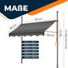 KESSER® Klemmmarkise mit Handkurbel Balkon, Balkonmarkise ohne Bohren, UV-beständig höhenverstellbar wasserabweisend , Sonnenschutz, Terrassenüberdachung , einfache Montage Anthrazit, 150cm Bild 5
