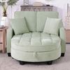 STILVORA Schlafsofa mit Aufbewahrungs-Hocker,Modulares Sofa Relaxsofa aus Chenille Bild 2