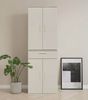 mokebo Mehrzweckschrank Der Praktische (60x180 cm, mit Schublade) Büroschrank, Flurschrank Apothekerschrank, Aktenschrank in Beige Grau Bild 3