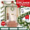 KESSER® Weihnachtsgirlande mit LED – 5 m oder 10 m, 100–200 LEDs, IP44, naturgrün, mit Schnee-Effekt je nach Modell, für Outdoor & Indoor, mit Fernbedienung & Weihnachtsdeko je nach Variante 10m / 200 LEDs inkl. FB / ohne Deko / Schnee Bild 2