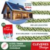 KESSER® Weihnachtsgirlande mit LED – 5 m oder 10 m, 100–200 LEDs, IP44, naturgrün, mit Schnee-Effekt je nach Modell, für Outdoor & Indoor, mit Fernbedienung & Weihnachtsdeko je nach Variante 10m / 200 LEDs inkl. FB / ohne Deko / Schnee Bild 5