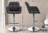 CLP Barhocker Natoma Stoff I Thekenhocker für Bar mit Gepolsterter Sitzfläche,schwarz Metall in Chromoptik Bild 2