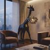 Casa Padrino Luxus Stehleuchte Giraffe Schwarz H. 230 cm - Tier Stehleuchten Bild 2