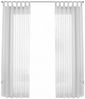 2er-Pack Gardinen Transparent Vorhang Set Wohnzimmer Voile Schlaufenschal mit Bleibandabschluß HxB 225x140 cm Weiß, 61000CN Bild 2
