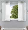 2er-Pack Gardinen Transparent Vorhang Set Wohnzimmer Voile Schlaufenschal mit Bleibandabschluß HxB 225x140 cm Weiß, 61000CN Bild 5