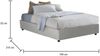 Dmora Doppelbett Osanna, Bettkasten aus Öko-Leder, Öffnung vorne, geeignet für Matratze 140x200 cm, 100 % Made in Italy, Weiß Bild 3