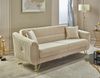 Villa Möbel Sofa Vega, 1 Stk. 3-Sitzer, Hand Made Quality, pflegeleichter Mikrofasersamtstoff Bild 2