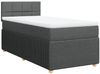 vidaXL Boxspringbett mit Matratze Dunkelgrau 90x200 cm Stoff 3287340 Bild 2