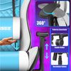 KESSER® Gaming Stuhl Ergonomisch Bürostuhl mit Kopfstütze & Lendenkissen | Racing Gamer Stuhl 150kg belastbar | Armlehne 360° | Drehbarer Schreibtischstuhl Gaming Chair + Gummi-Rollen Hellblau / Weiß Bild 4