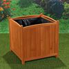50cm Blumentopf eckig Blumen Pflanztrog Blumenständer Blumenkasten Holz braun Bild 5