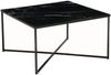 Couchtisch aus Glas und Metall, schwarz, 80x80 cm Bild 2