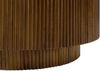 Couchtisch rund Mango 80x80x45 braun lackiert / Marmor weiß BARCELONA #220 Bild 4