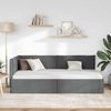 vidaXL Eckbettgestell mit Kopfteil Dunkelgrau 80 x 200 cm Stoff 42016448 Bild 3